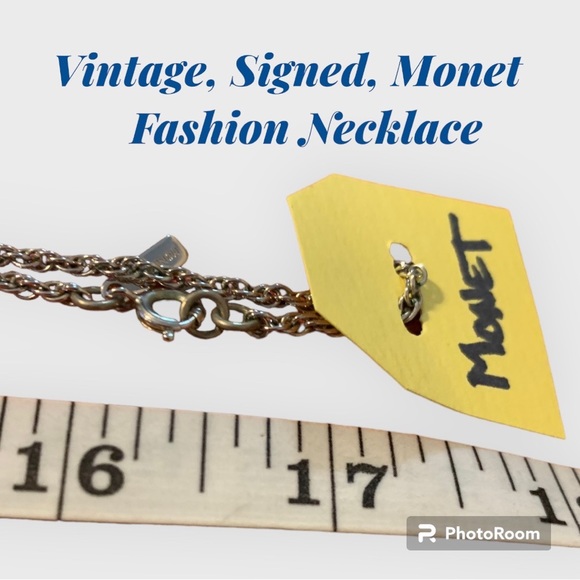 Vintage, Modernist, Monet (signed) Fashion Necklace - Picture 2 of 3